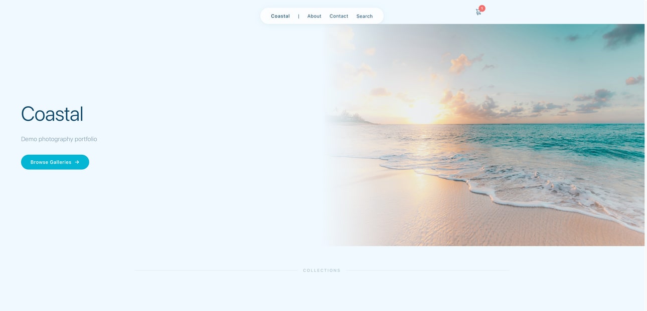 Coastal theme preview